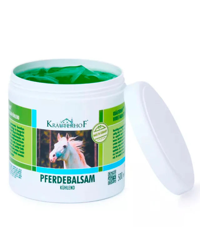 Bálsamo Caballo Bote Grande 500 ml Alivia Las Tensiones Musculares Ideal Masaje Deportivo Gel con Efecto Frio Fabricado con Extractos de Plantas Alivio del Dolor Castaño de Indias Árnica Romero