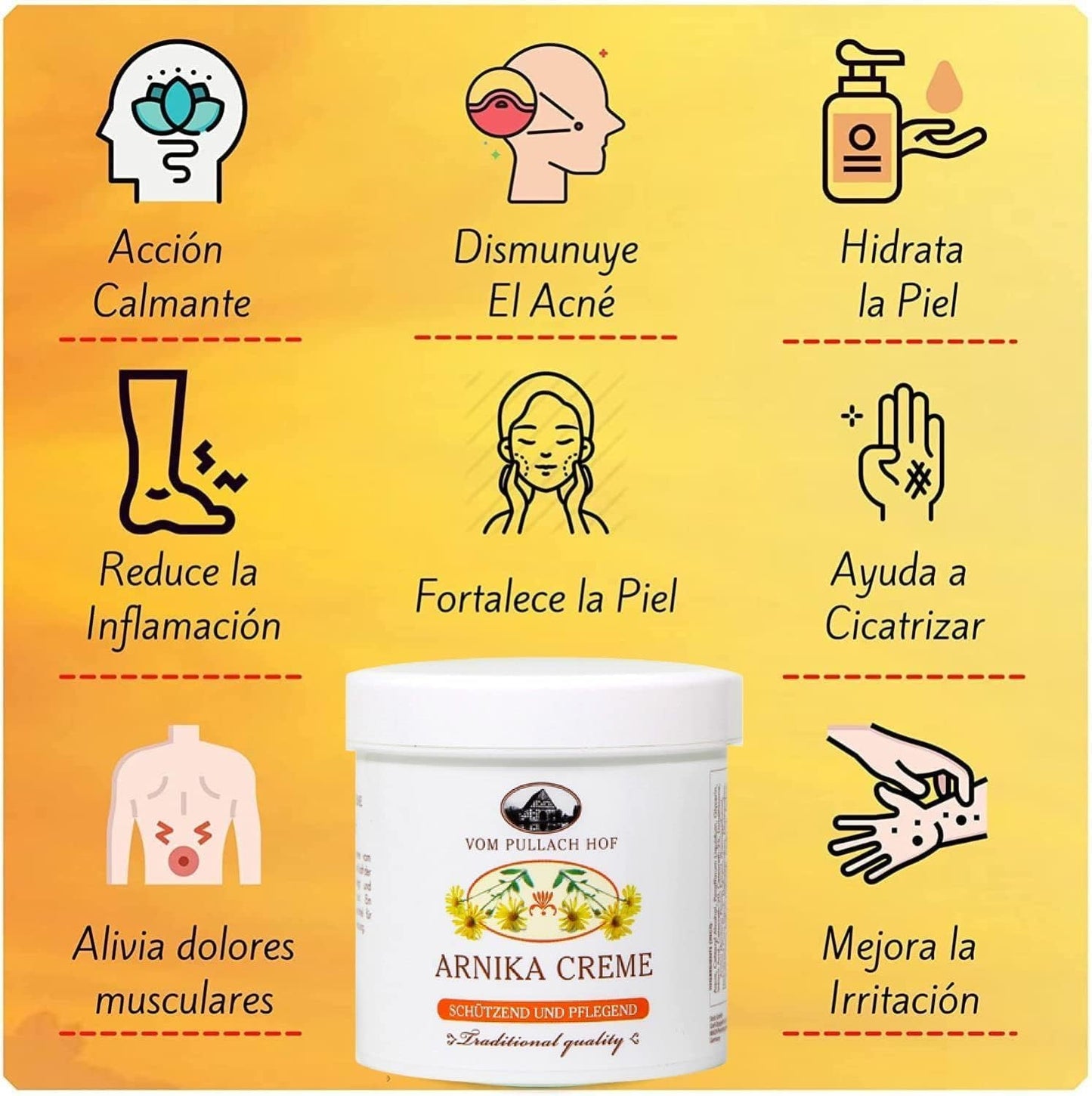 Crema Arnica 2 Unds [ Alivia El Dolor En Articulaciones y Músculos ]Fabricado en Alemania 250ml X 2