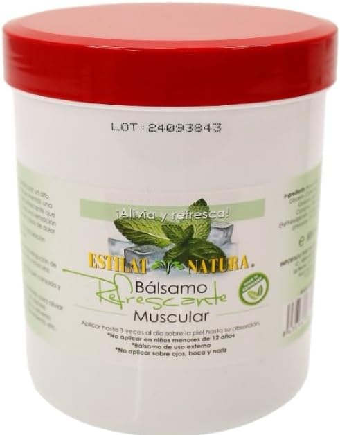 Balsamo Refrescante Mentol Alivio del Dolor Activa la Circulación Relajante Muscular Alivia Dolor de Espalda Rodillas Cervicales 500Ml