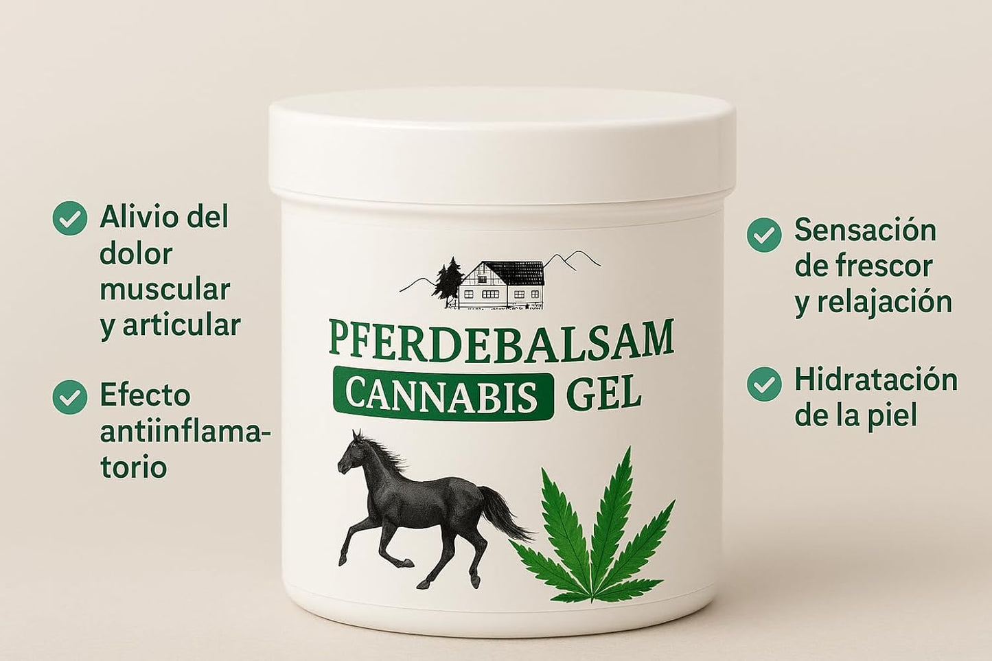 Crema de Cañamo - 250 ml/2 Unds Alivio Del Dolor En Articulaciones y Musculos Efecto Antiinflamatorio Efecto Hidratante Crema de cáñamo para alivio de dolor en articulaciones y músculos