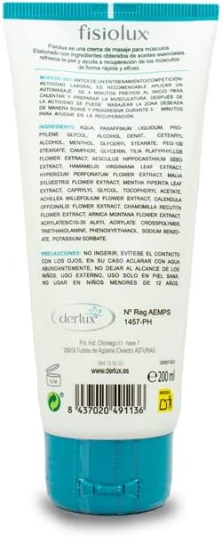Crema de masaje deportivo y recuperación muscular Fisiolux ⭐⭐⭐⭐⭐